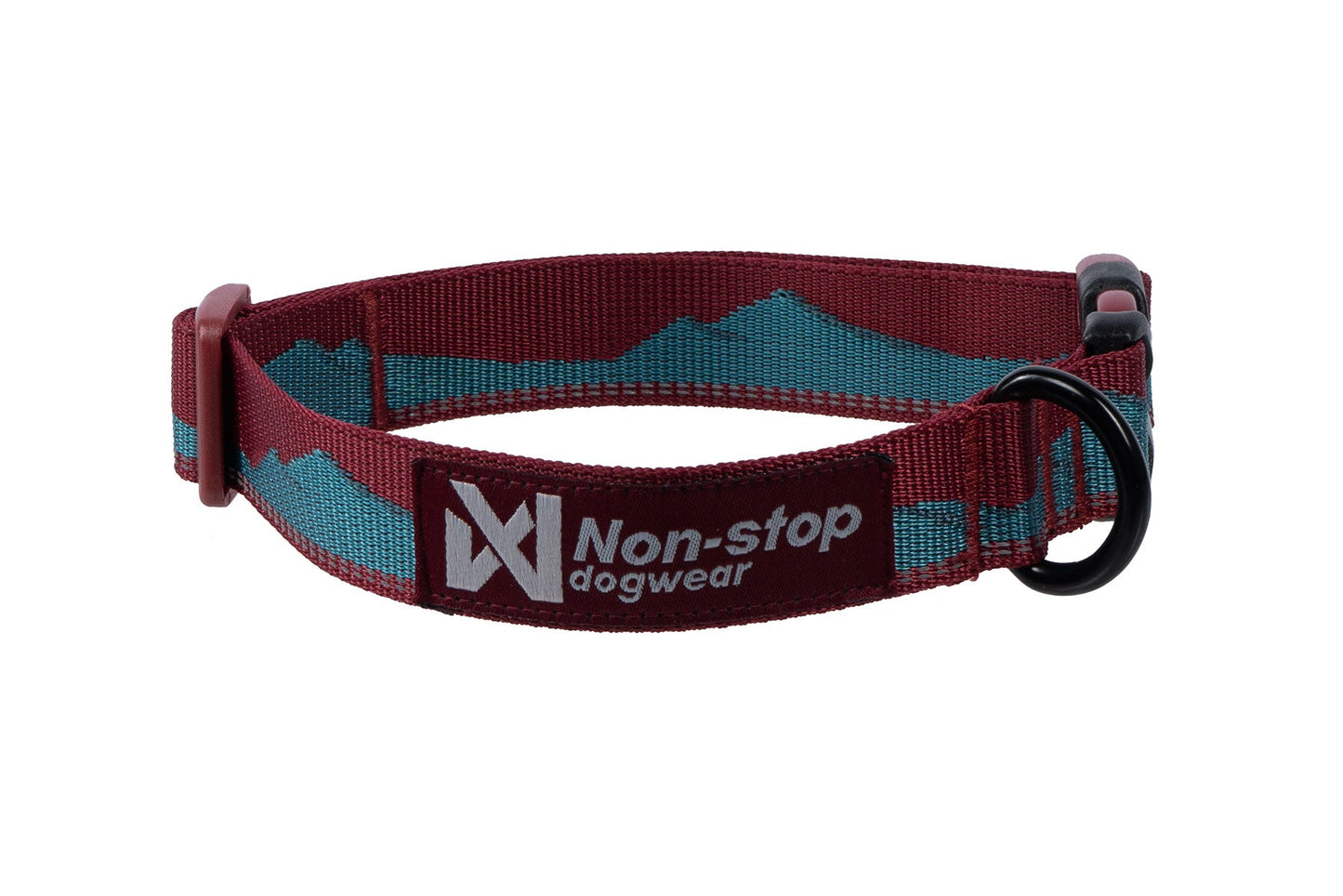 Trail quest collar Non-stop dogwear vino/turquesa