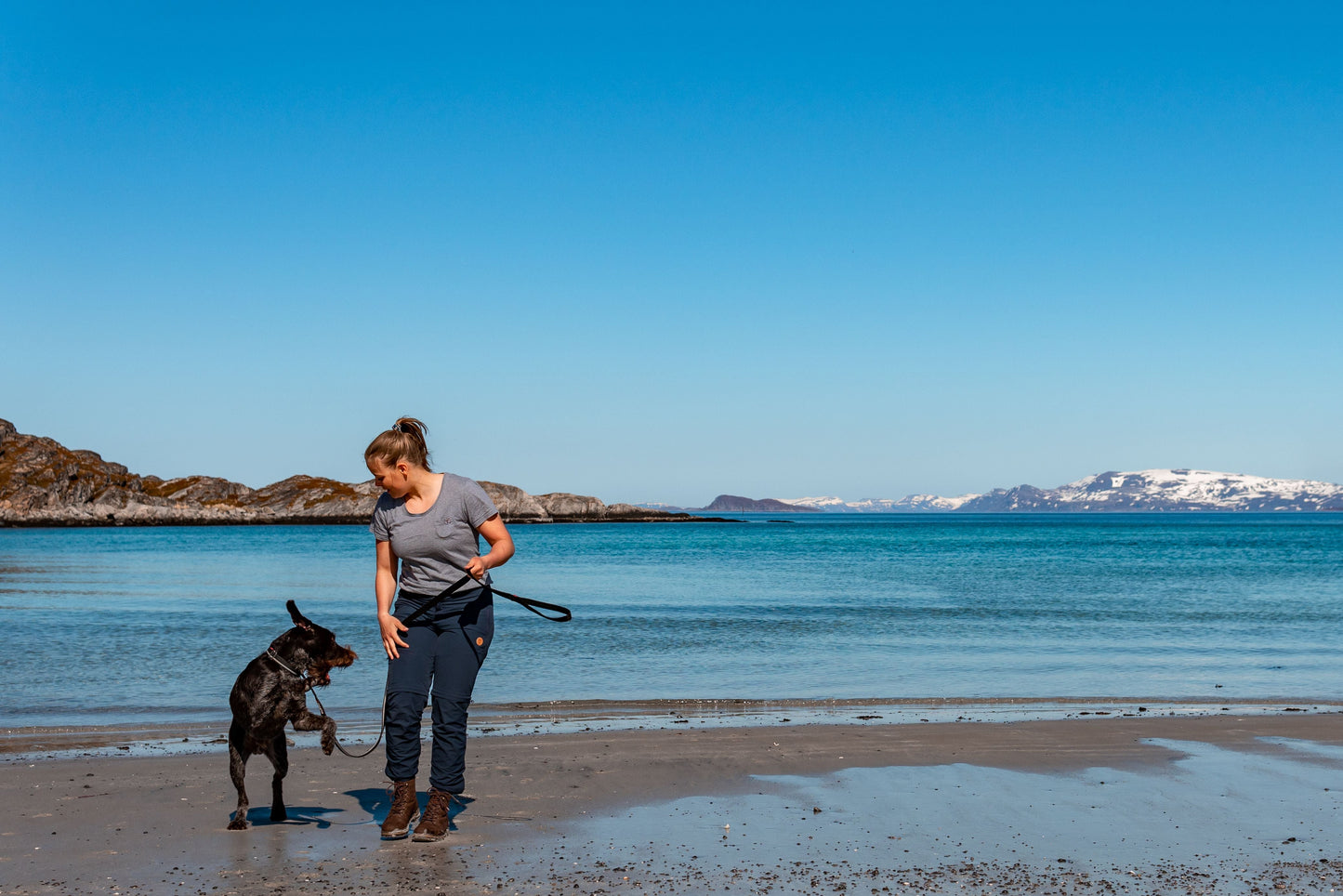Strong leash en la playa