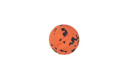 Pelota naranja y negra resistente perro
