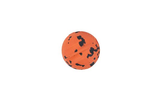 Pelota naranja y negra resistente perro
