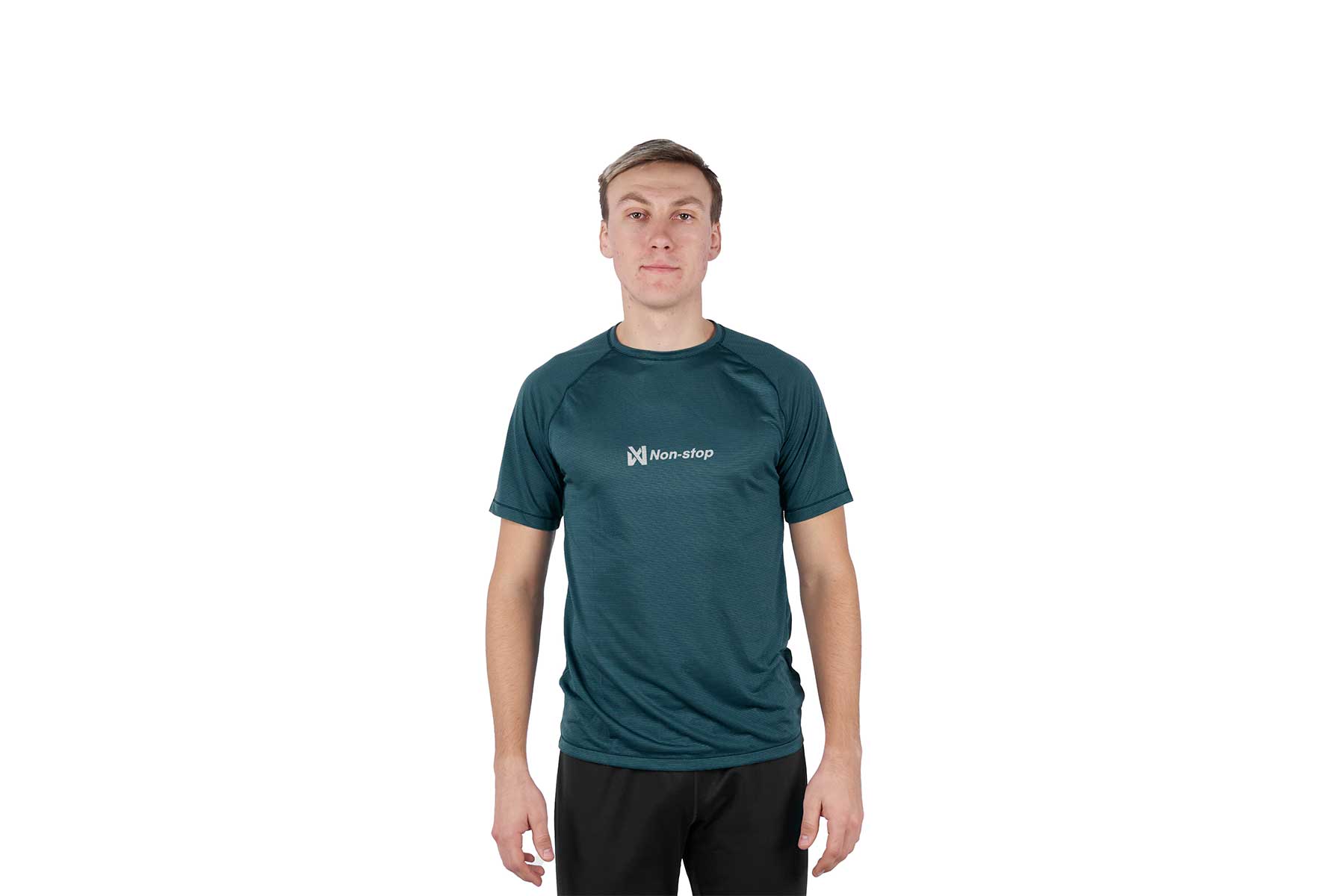 Camiseta CaniX Tech tee Teal Men's por delante